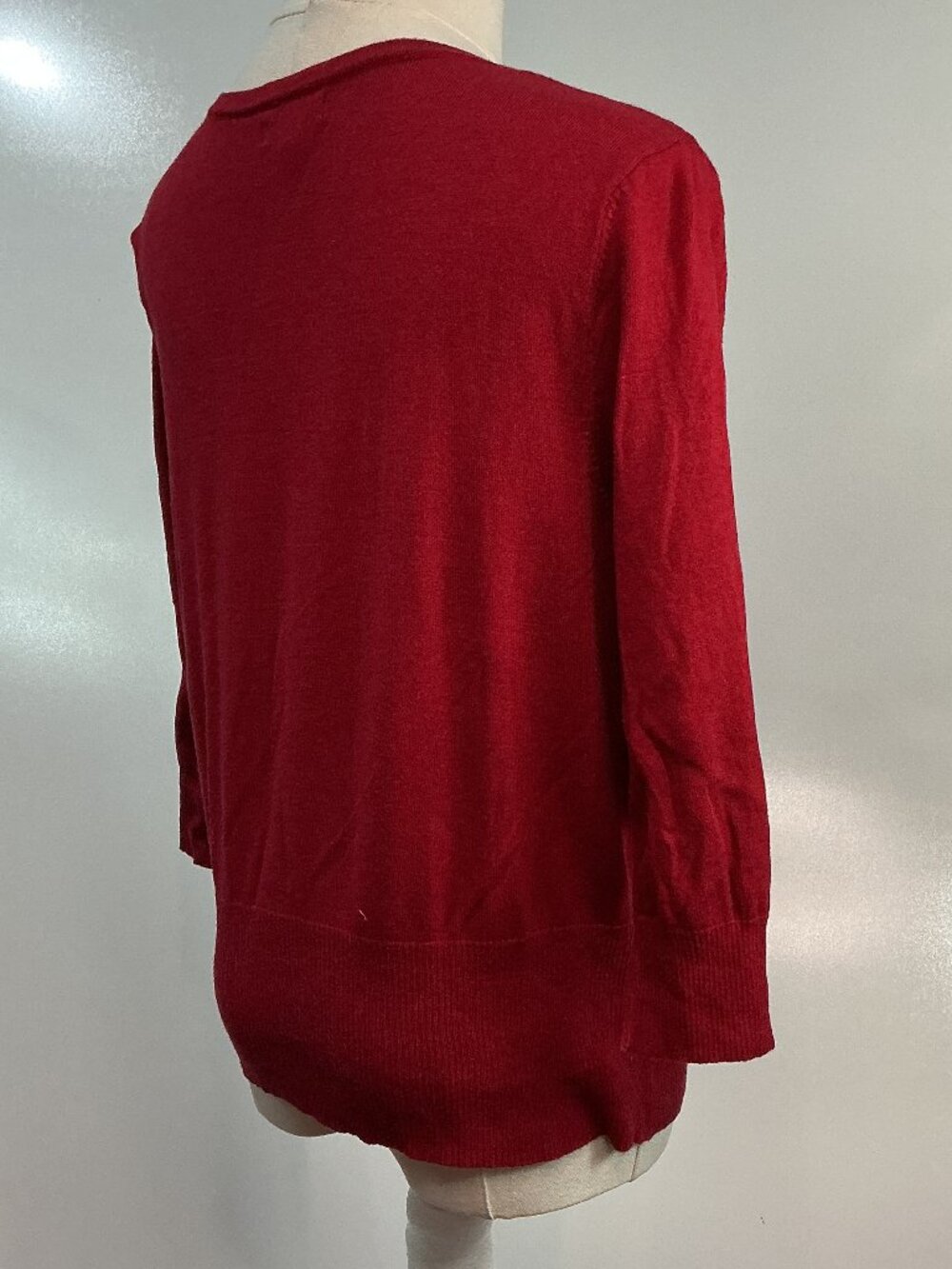 APT. 9 Red Sequin Embellished Button Front Cardigan Sweater Size M - Picture 8 of 13